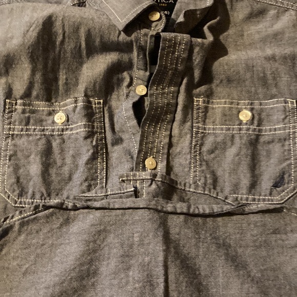 Nautica button down boys shirt. Size Large 14-16 - Picture 5 of 5